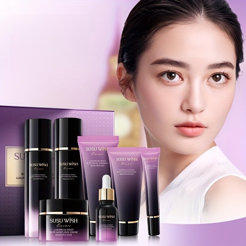 Luxury Skincare Mask - Ensemble d'essences hydratantes luxueux et élégant
